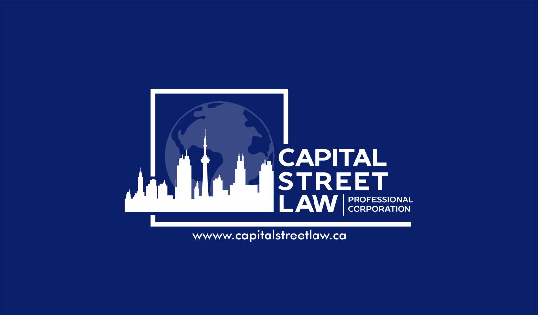 Back of Capital Street Law contact card with office address
